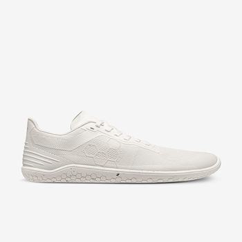 White Men's Vivobarefoot Geo Racer II Training Shoes | Philippines 0052MQZA